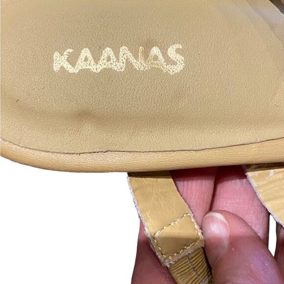 Kaanas Womens 11 slip on Chunky Heel with gold and rope 3.75” heel NWOT - Picture 4 of 5